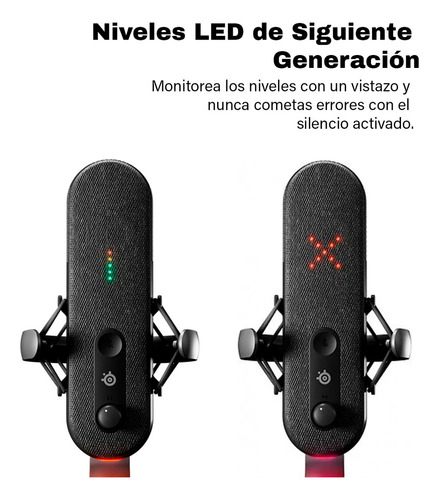 Micrófono Steel Series 73289-b - Color Negro