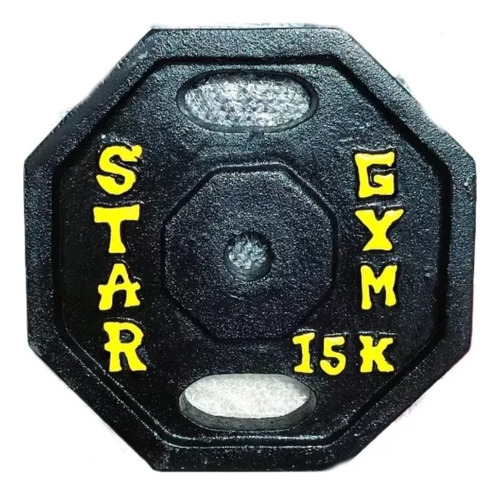Discos Hexagonal Fierro 15 Kg Entrenamiento Crossfit Gym