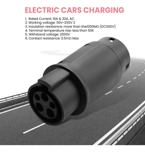 Adaptador Evse J1772 Para Vehículo Eléctrico De 1 A 2 Enchuf