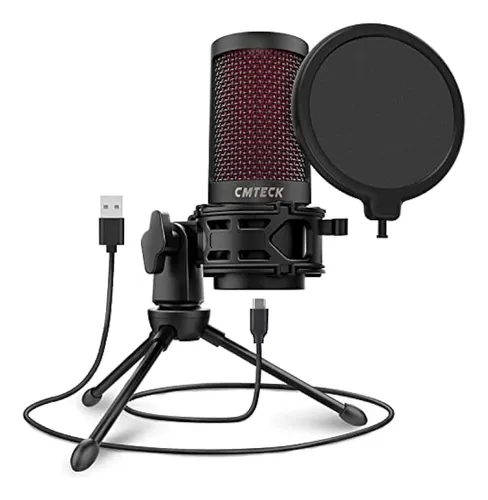 Cmteck Micrófono Usb, Micrófono De Podcast Con