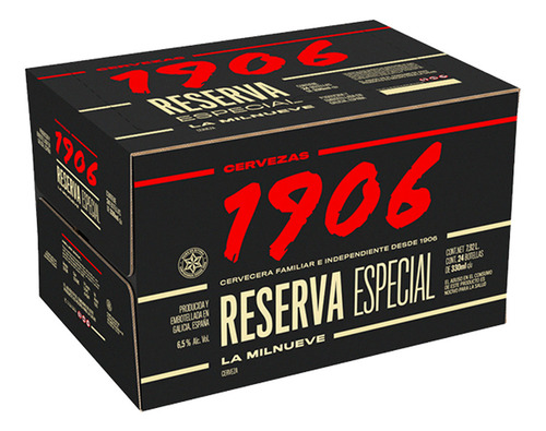 Pack De 24 Cerveza Galicia 1906 Reserva Especial 330 Ml