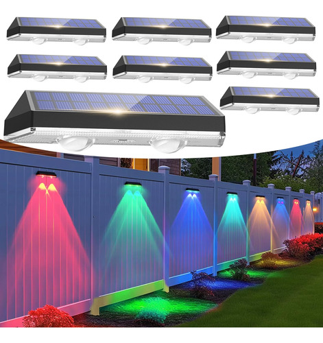 Liyade Luces Solares Para Valla Exterior Ip65 Impermeables,