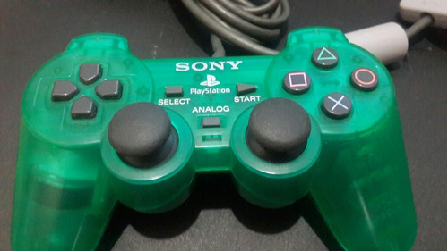 Control Joystick Mando Sony Playsation 1 Análogo Verde Trans