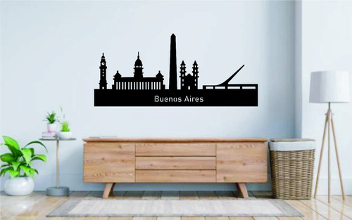 Cuadro Ciudad Buenos Aires Bs As Caba 110x40cm Decotronica