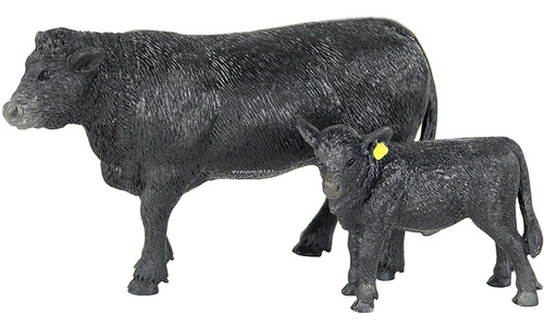 Big Country Toys Angus Vaca Y Becerro - Escala 1:20 - Pintad