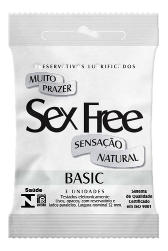 Preservativo Sex Free Camisinha Aroma Basic C/ 3 Un