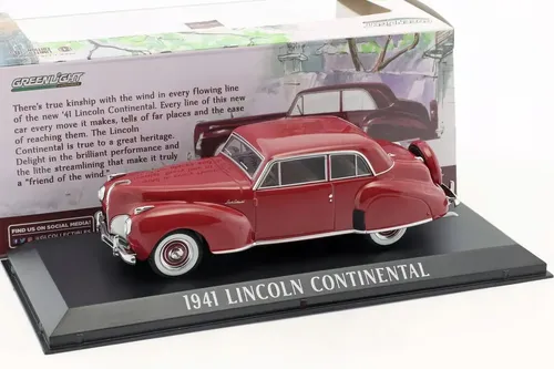 Miniatura Carro Lincoln Continental 1941 Greenlight 1:43 Vinho