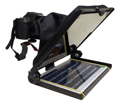 Kit Teleprompter Portátil 10,5 Dslr + 1 Vidro Tele Prompter