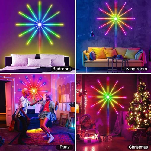Imagen 5 de 8 de Controle Fuegos Artificiales Inteligentes Luces Led De Navid