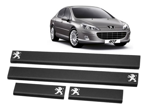  Cubre Zocalo P/ Peugeot 407, 306 Accesorio Laminados Negros