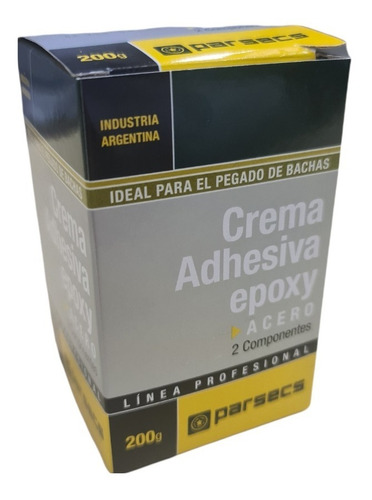 Crema Adhesiva Epoxy Acero Parsecs Pegado De Bachas 200g