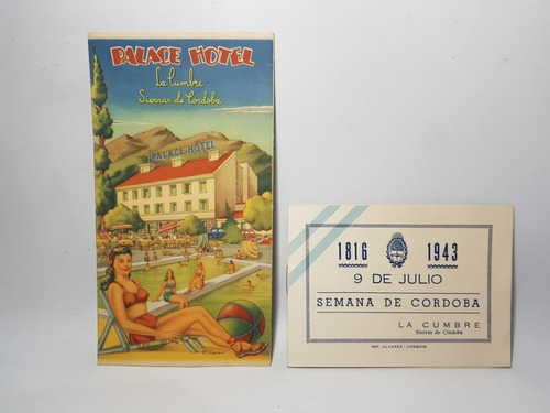 Córdoba La Cumbre 1943 Invitación Hotel Raro Mag 57020