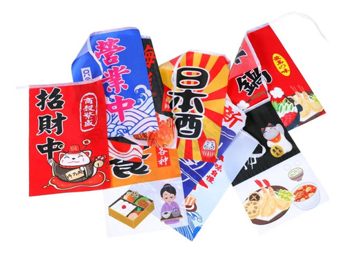 Decoracion Sushi Banderas Colgantes Banderines Japones Japon