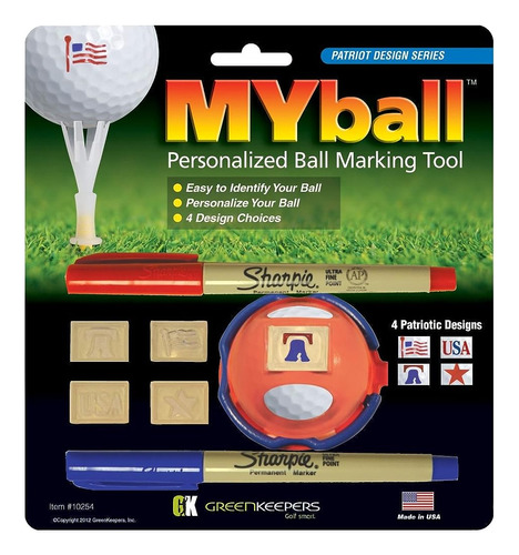 Herramienta De Marcado Green Keeper Myball, Patriotic