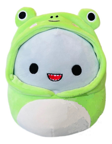 Peluche Squishmallows Gordon Tiburón Disfraz Rana 30cm