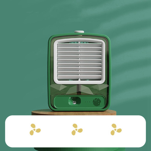 - Ventilador De Escritorio Pequeño Con Rociador De Niebla,