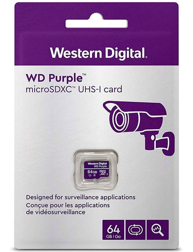 Memoria Micro Sd 64gb Vigilancia Wd Purple Clase 10 Diginet