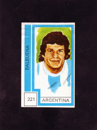  Idolos Mundial 1974, Figurita N°221 Balbuena, Argentina!!!
