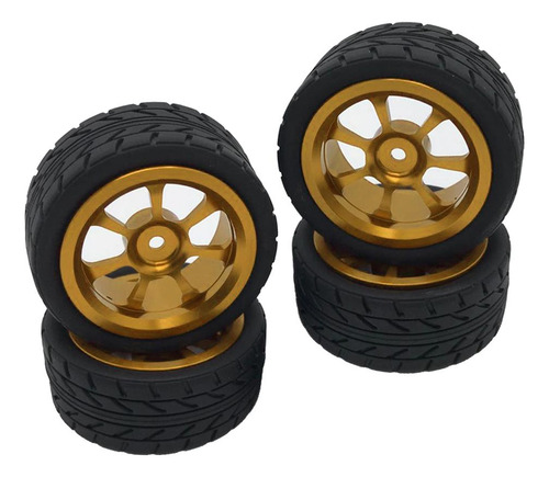 4 Piezas De Neumáticos Upograde Para Wltoys 144001 Dorado