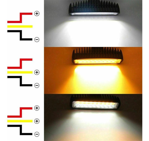 Barra Faro Auxiliar Led Moto 4x4 Jeep Blanco Ámbar Max A-vip