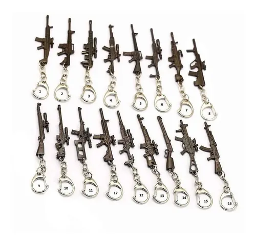 Llavero Metálico Arma Fusil, Pistola, Revolver Armas Famosas