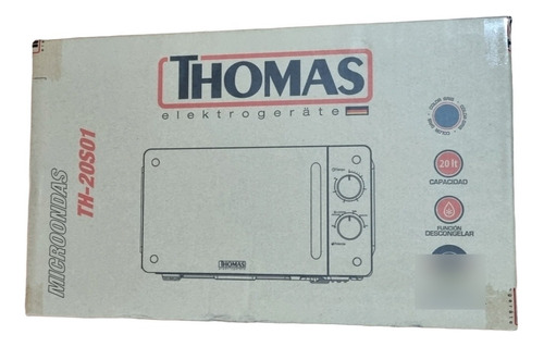 Microondas Thomas 20 Litros Th20s01 Gris Función Descongelar