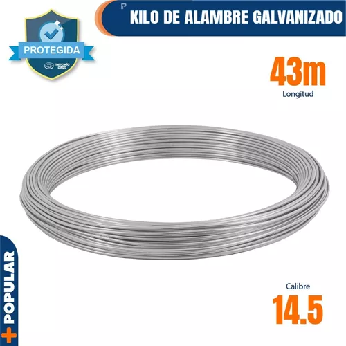 ALAMBRE GALVANIZADO CALIBRE 14.5 1Kg