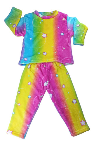Pijama Infantil Invernal Estrellas Arcoíris 