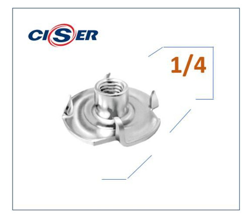 Porca Garra 1/4 Unc Ciser Zincada - 200 Peças