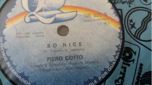 Vinilo Single De Piero Cotto So Nice (o.26