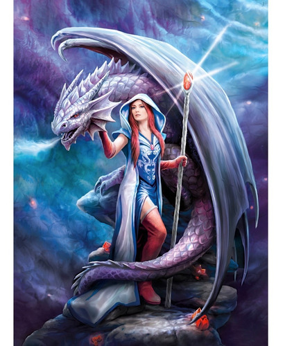 Puzzle Dragon Mage - Anne Stokes-