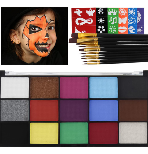 Kit De Pintura Facial De 15 Colores, Kit Profesional De Pint
