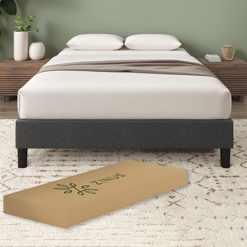 Zinus Curtis | Base Cama Queen Con Estructura Tapizada