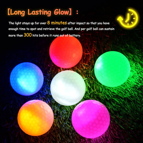 Bolas De Golfe Brilhantes De 6 Peças -bn Glow