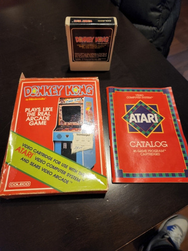 Juego Atari 2600 Donkey Kong Con Caja Y Catalogo Buen Estado