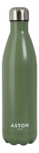 Aston Botella 750 ml de acero inoxidable térmica deportiva color verde