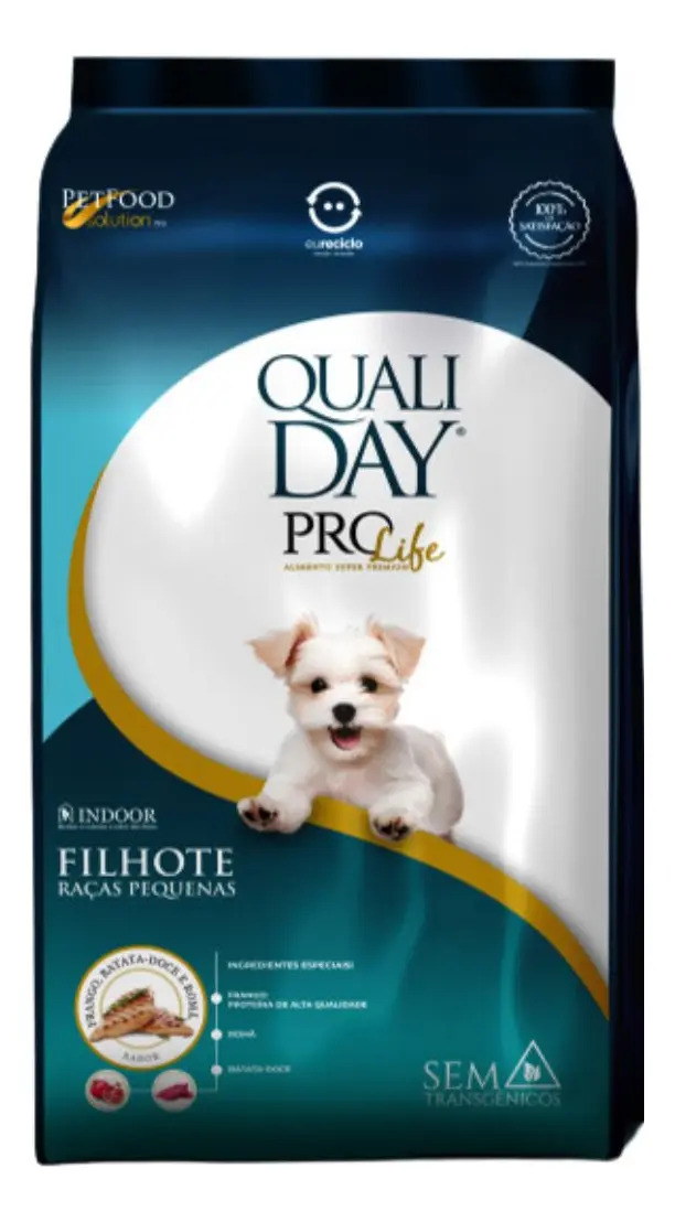 Ração Cães Qualiday Prolife Filhotes Raças Pequenas 1kg