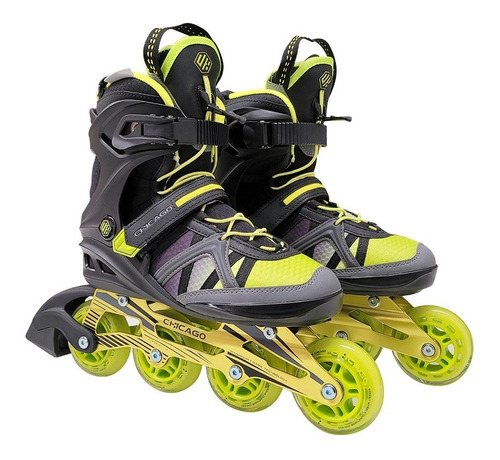 Patines Profesionales Chicago Para  Velocidad Con Equipo De Proteccion