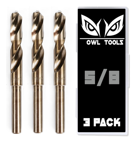 Owl Tools Brocas De Cobalto 5/8  Paquete De 3  6 Pulgadas