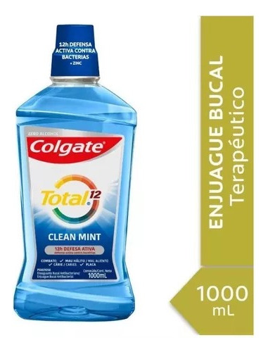 Colgate Enjuage T12 Clean Mint 1000ml