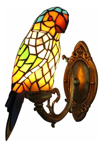 Lámpara De Aplique De Pared Tiffany Parrot  Led Diseñ...