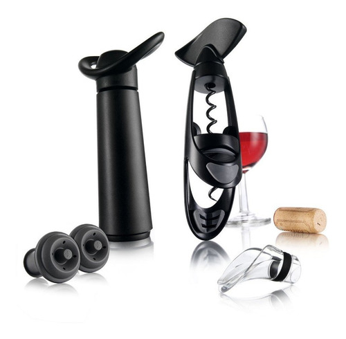 Imagen 1 de 2 de Set Sacacorcho + Bomba + 2 Tapón + Vertedor Wine Set