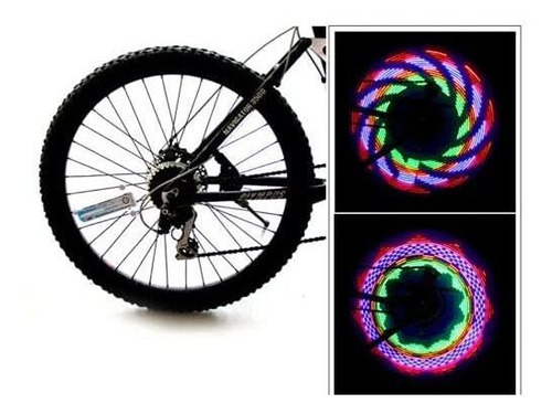 32 Led Intermitente Colorido Rueda De Bicicleta Neumático Ha