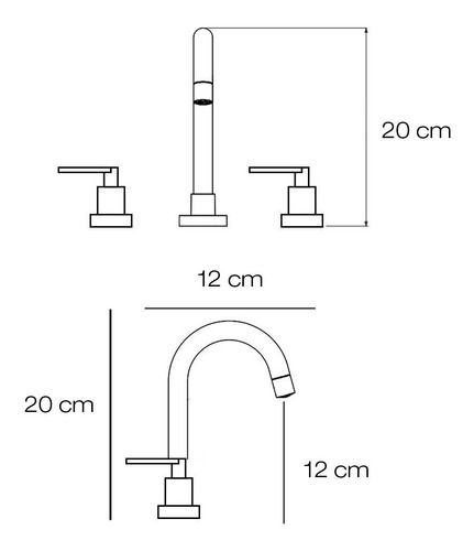Griferia Lavatorio Lever Ceramico Baño Grifo Deca Flex Plus