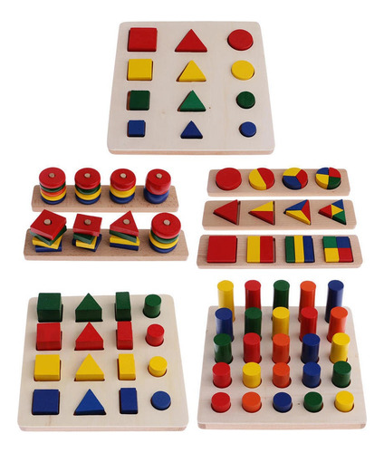 8 Set Montessori Material Sensorial Juguetes Educativos