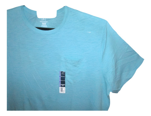 Camiseta Azul Claro Casual Cuello Redondo Talla 2xl George