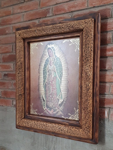 Cuadro Rustico Virgen De Guadalupe Apariciones Rústico Rústico
