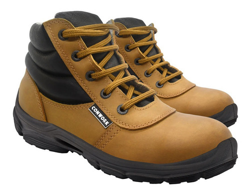 Imagen 2 de 10 de Botin De Seguridad Conwork Línea Fly 553baf Titan Camel