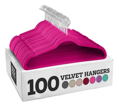 Zaber Velvet Hangers 20 Pack - Colgadores Grises Para Vd8n7