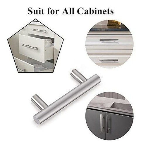 Tiradores De Mueble 100mm (64mm E/agujeros) Niquel X 10u